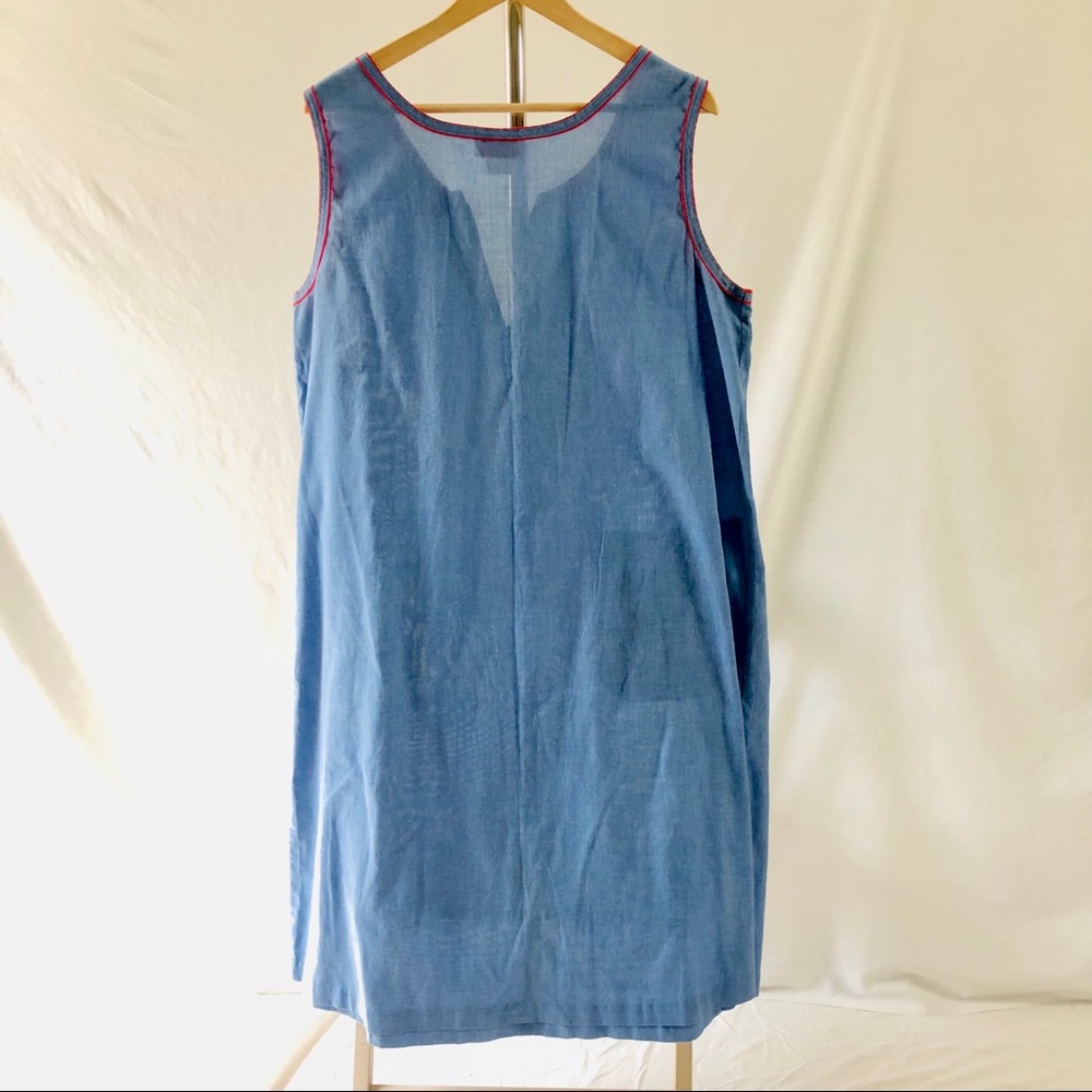 Vintage 2 Piece Housedress Blue By Smart Time Uni… - image 6